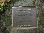 This plaque is at the junction where Gorge Trail #400 heads east from the Larch Mountain Trail #441 near Multnomah Falls.