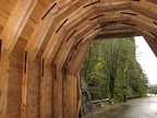 You can still smell the cedar from the timbers lining the Oneonta Tunnel. The tunnel has restored a few years with beautiful timbers.