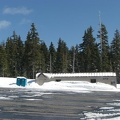 The Nordic Center at Mt. Hood Meadows is the trailhead for this hike. The trail is found by starting from the left side of the center and walking off to the left a bit, looking for blue trail markers.