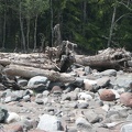 Flood damage along the West Fork of the White River on the Northern Loop Trail.