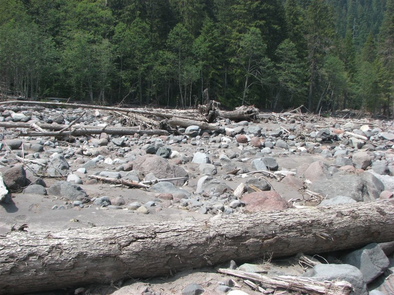 Flood damage along the West Fork of the White River on the Northern Loop Trail.