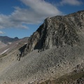 Looking at a nearby mountain from above the Wonderland Trail. This was taken between Moraine Park and Mystic Lake.