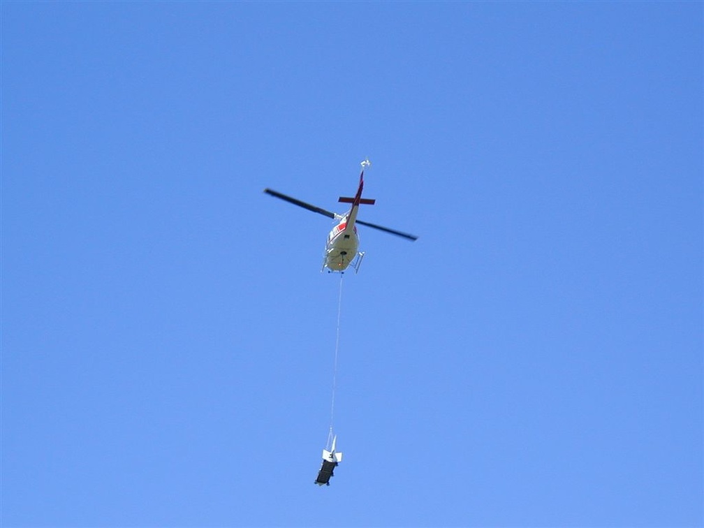 We spotted a helicopter carrying water to fight a nearby fire. Luckily the fire never came close to us but it did cause portions of the PCT to be closed.
