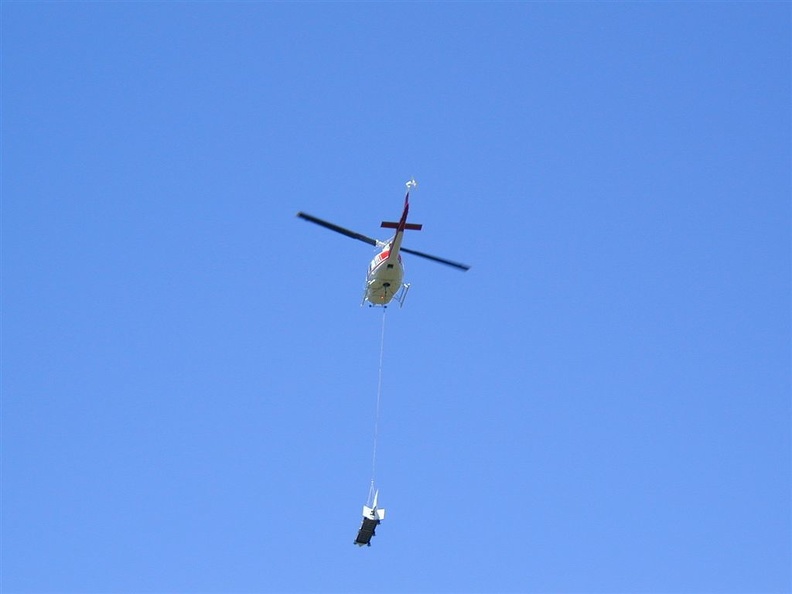 We spotted a helicopter carrying water to fight a nearby fire. Luckily the fire never came close to us but it did cause portions of the PCT to be closed.