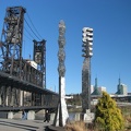Art sculpture and the Steel Bridge
