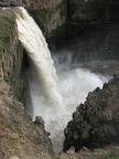 Palouse Falls plunges over a basalt precipice and makes quite a show in the spring. This is from the overlook at the falls.