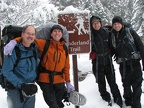 Hiking the Wonderland seems like a great alternative. It will be nice and quiet since the road isn't open. Left to right, Steve, Meagan, Tim, and Mark