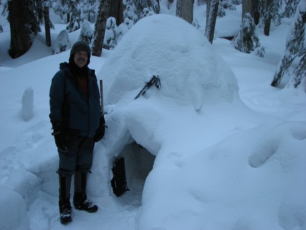 Here I am next to my igloo.