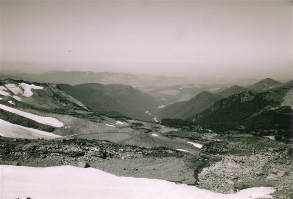 The view North from the upper Flett Glacier runout.