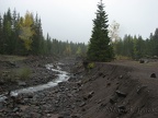 The streambed for the Sandy River widened out considerably after the flooding in 2009.