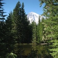 Pond and Mt. Rainier from Rampart Ridge Trail