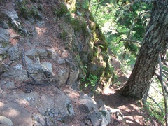 This shows where you descend off the ridge to route around and below the narrowest and most difficult spot of the Ruckel Ridge Trail.