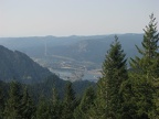Columbia River and the Bonneville Dam in the distance.