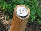 Milepost markers along the Saddle Mountain Trail