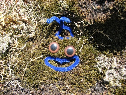 Artistic license along the Saddle Mountain. Maybe it is a Smurf?