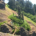 Photo of the trail ascending south from the saddle