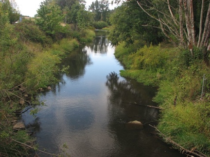 Salmon Creek looking west from Klineline Park.