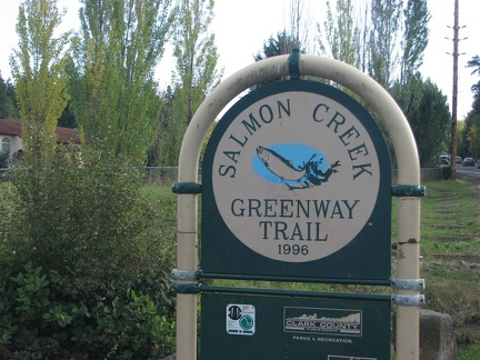 Sign at the western trailhead.