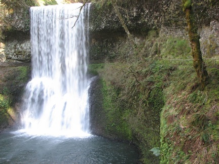 One of the two waterfalls in Silver Falls State Park that you can walk behind.