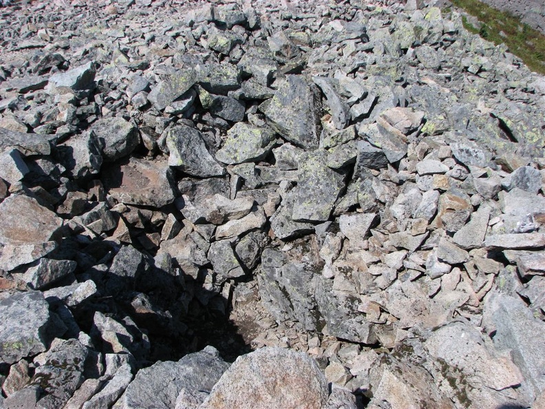 View of one of the Indian pits on Indian Pits Trail near Silver Star Mountain, Washington.