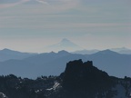 Mt. Hood in the distance and mountains of the Tatoosh Range from Panorama Point at Mt. Rainier National Park.