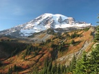 Mt. Rainier from the Skyline Trail east of Edith Creek in the fall.