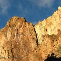 Look at the wonderful colors of this rock contrasted against the blue sky.