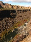 The Crooked River has carved a deep canyon through the dense basalt at Smith Rock State Park.