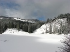 This is Marion Lake. I guess an upwelling of water keeps the ice from freezing solid. 