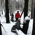 Here is the rest of our group taking a lunch break in the B&B burn. In front is Jerimiah, Justin, and Andy.