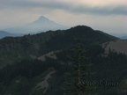 Mt. Hood from Silver Star Mountain. Smoke from the Dollar Lake fire partially obscures Mt. Hood.