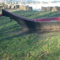 Dugout canoe and Native American canoe replicas at Recognition Plaza along the Steigerwald Lake Trail in Washougal, WA.