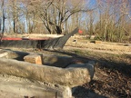 Dugout canoe replicas at Cottonwood Beach along the Steigerwald Lake Trail in Washougal, WA. Lewis and Clark camped here for 6 days in the winter of 1806.