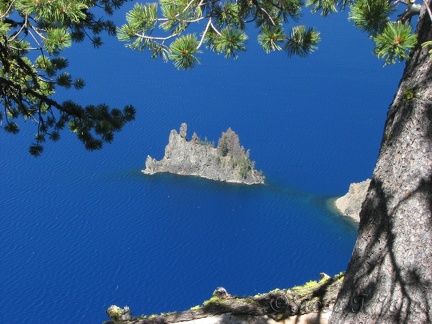 Phantom Ship rock seen from Sun Notch Trail.