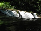 Another of the many small waterfalls of Sweet Creek cascades along the trail and is easily accessible from the trail.