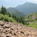 The Heartbreak Ridge Trail goes through this talus field. The reflected sun off the basalt rocks really heats this area up on sunny days.