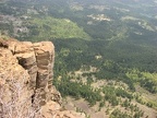 Basalt cliffs of rotten rock overlook the Columbia River Gorge