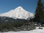 Mt. Hood blanketed in snow as seen from the promontory which is west of the Twin Lakes Trail. I think this viewpoint has one of the best views of Mt. Hood.