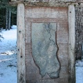 An old trail sign showing the PCT at the Barlow Pass Trailhead.