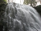 A closer view of University Falls shows what a lovely cascade the falls are with the water spilling across the whole face of the falls in the winter.