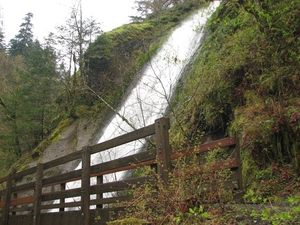 Munra Falls sluices underneath the trail and flows into Tanner Creek