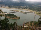 Looking west from Wauna Viewpoint towards the Bonneville Dam