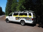 Here is a picture of the shuttle bus that we used to take us from the lower trail head to the upper trailhead.