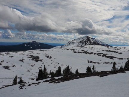 Off trail looking at Ball Butte in the Three Sisters Wilderness.