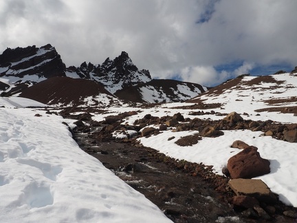 Off trail looking at Broken Top in the Three Sisters Wilderness.