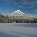 Nice interplays of light and shadow on Trillium Lake looking at Mt. Hood.