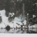 The waterfall behind June Lake