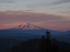 We had this great view of Mt. Adams from our camp at sunset.