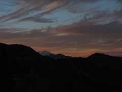 Just a glimpse of Mt. Rainier from our night 1 camp.