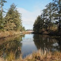 The Fort to Sea trail crosses this slough on a floating bridge.